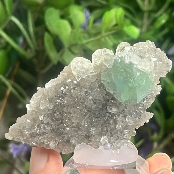 Other - Aesthetic Smokey Quartz, Calcite, and Fluorite on Stand